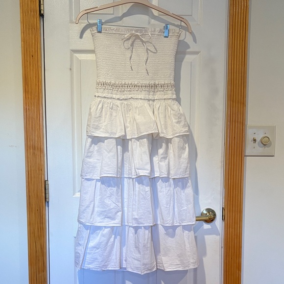 FREE PEOPLE SUNSET DANCING DRESS WHITE DRESS - Picture 1 of 5